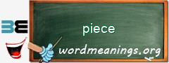 WordMeaning blackboard for piece